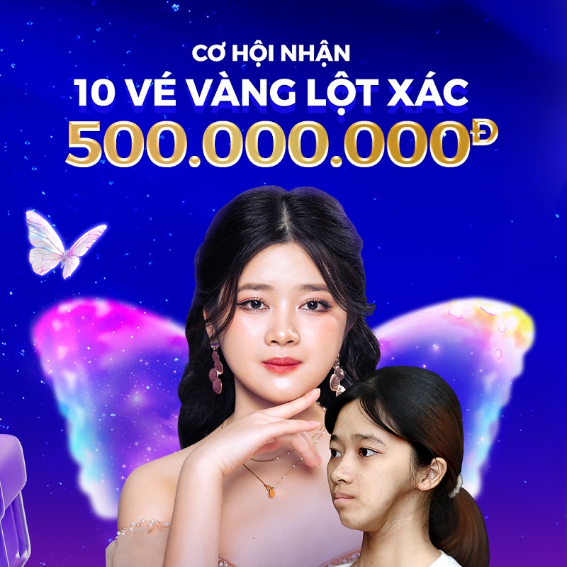 Khi tham gia thí sinh sẽ có cơ hội nhận vé vàng lột xác lên đến 500 triệu đồng