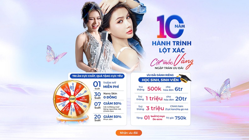 Nhiều ưu đãi khủng mừng kỉ niệm Hành trình Lột xác tròn 10 năm phát sóng