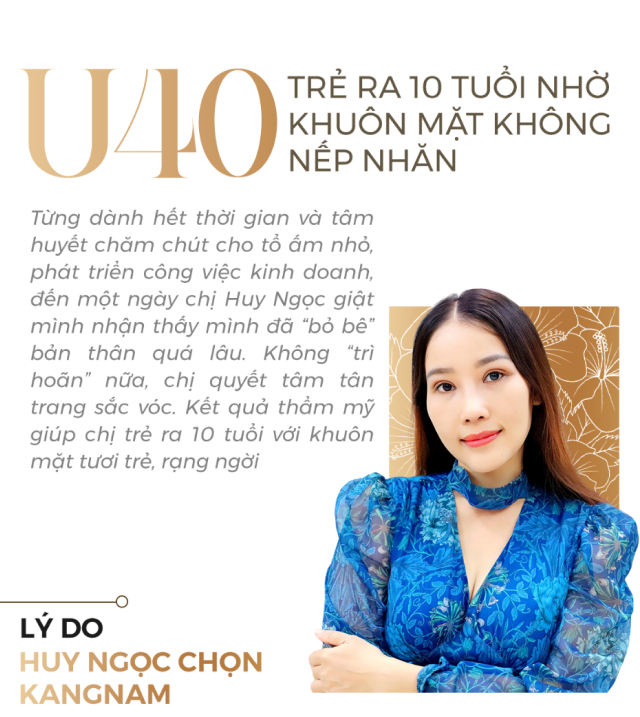 Khách hàng Huy Ngọc trẻ ra 10 tuổi nhờ khuôn mặt không nếp nhăn