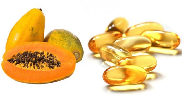 Combo vitamin E và đu đủ hỗ trợ dưỡng da sáng khỏe, ngừa lão hóa