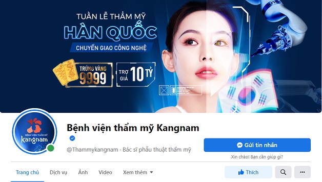 Khách hàng có thể chủ động theo dõi các chương trình khuyến mại trên Fanpage chính thức của BV Kangnam