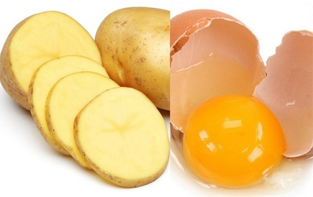 Mặt nạ khoai tây, trứng gà