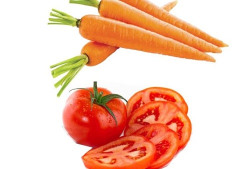 Mặt nạ cà rốt và cà chua 