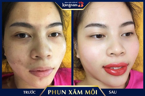 bảng màu phun môi collagen