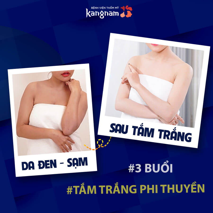 Tắm trắng 3 buổi da mịn màng, sáng khỏe