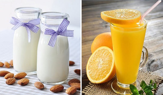 Cách làm trắng da bằng nước cam và sữa chua