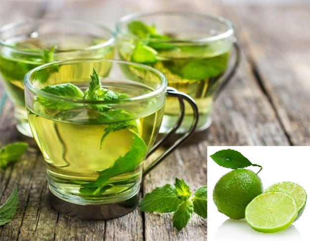Uống trà xanh và chanh tươi giảm mỡ bụng