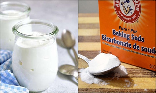 trị mụn bằng baking soda và sữa chua