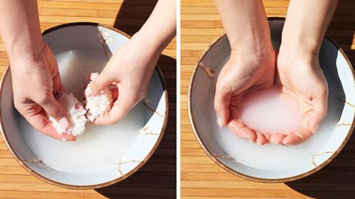 cách làm trắng da bằng nước vo gạo
