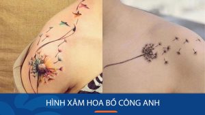 Hình xăm hoa bồ công anh đẹp nao lòng cho nàng bánh bèo