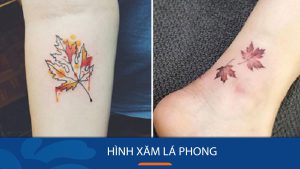 Hình xăm lá phong – Biểu tượng lãng mạn cho tình yêu viên mãn