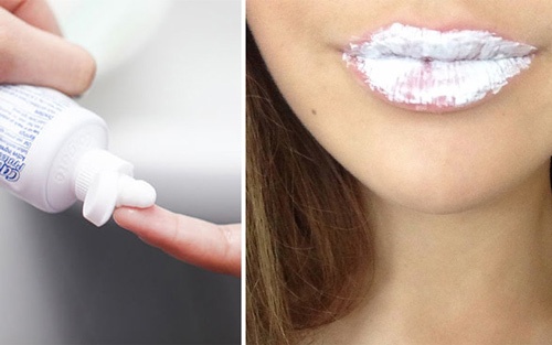 cách làm hồng môi bằng kem đánh răng 