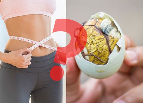 trứng vịt lộn có giảm cân không