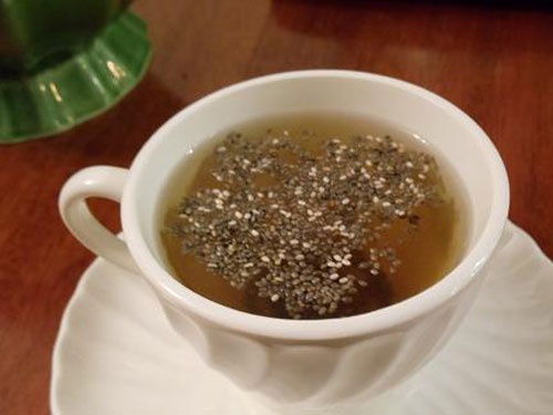 trà xanh hạt chia giảm cân