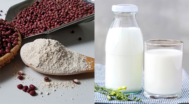 Mặt nạ tẩy tế bào chết bằng bột đậu đỏ, sữa tươi giúp bạn có công thức dưỡng da"cực chuẩn" tại nhà