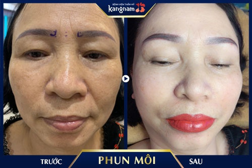 phun môi xí muội màu đỏ cam