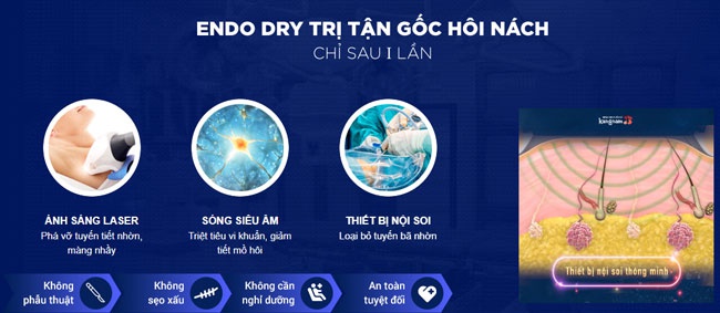 trị hôi nách bằng endo dry