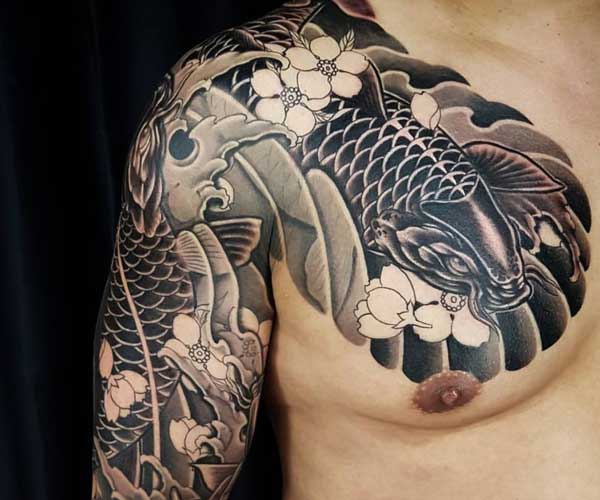 hình tattoo cá chép yakuza 