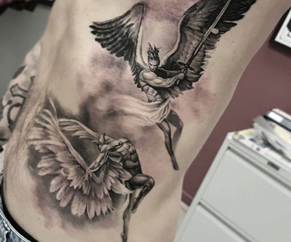 hình tattoo thiên thần ác quỷ