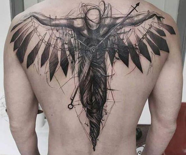 hình tattoo thiên thần sa ngã