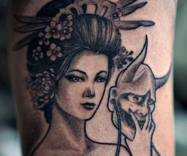 tattoo geisha và mặt quỷ đẹp