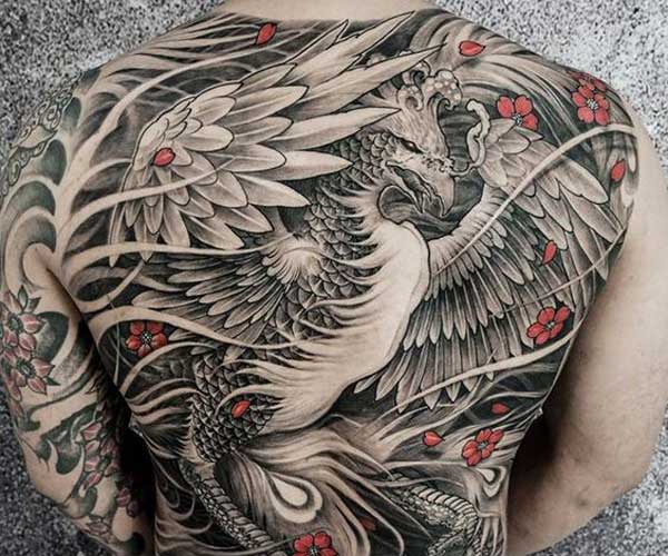 tattoo hình phượng hoàng yakuza 