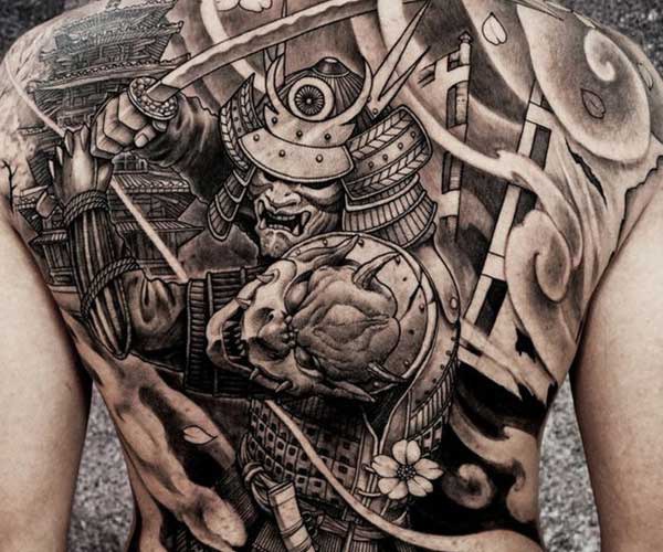 tattoo hình samurai yakuza