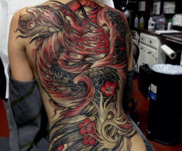 tattoo phượng hoàng yakuza đẹp