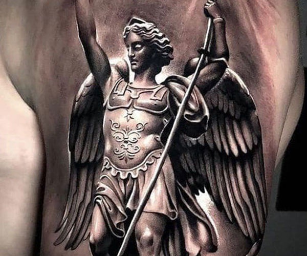 tattoo thiên thần michael