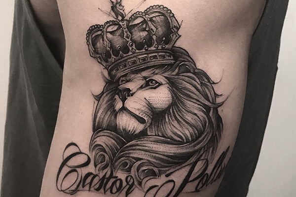 xăm crown sư tử