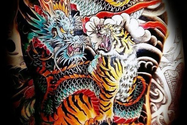 dragon and tiger tattoo ý nghĩa