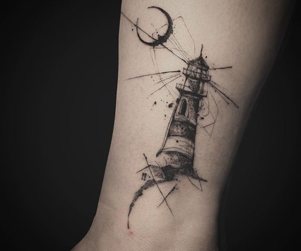 hải đăng mặt trăng tattoo