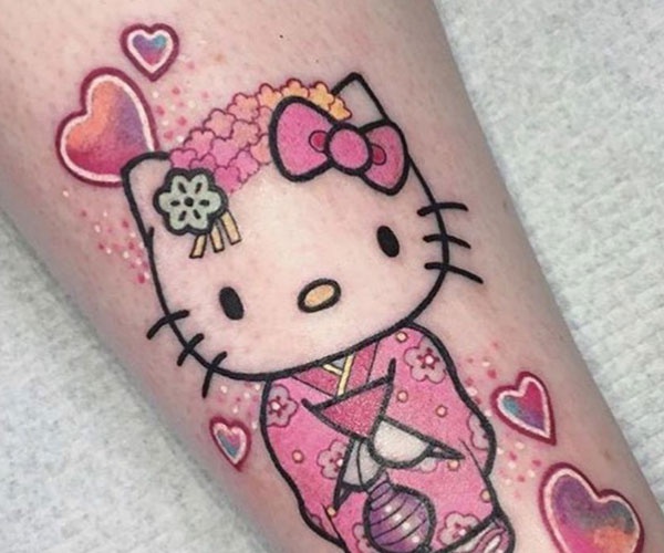 hình tattoo hello kitty 