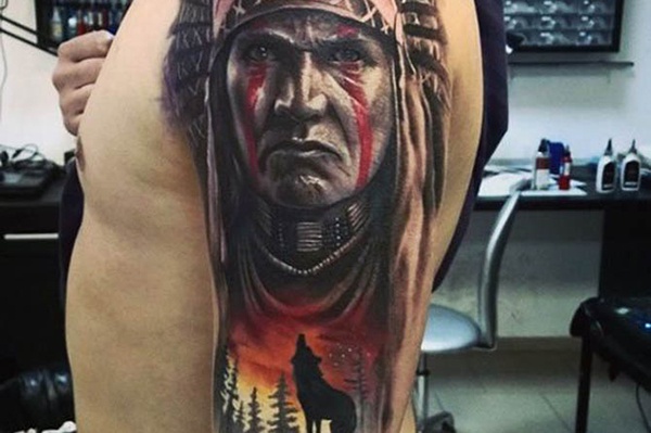 native and wolf tattoo ý nghĩa
