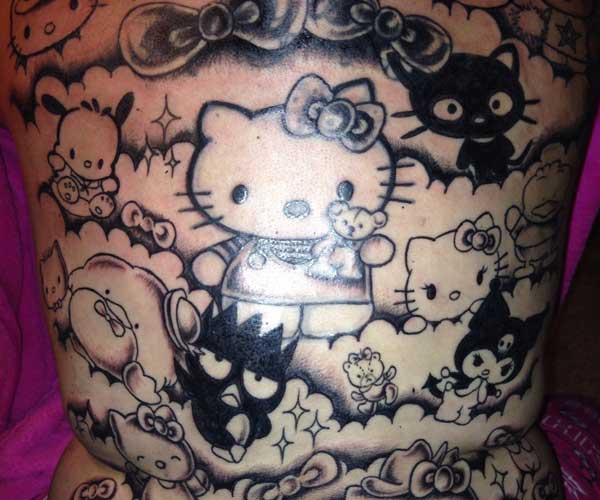 tattoo hello kitty ma ám độc đáo