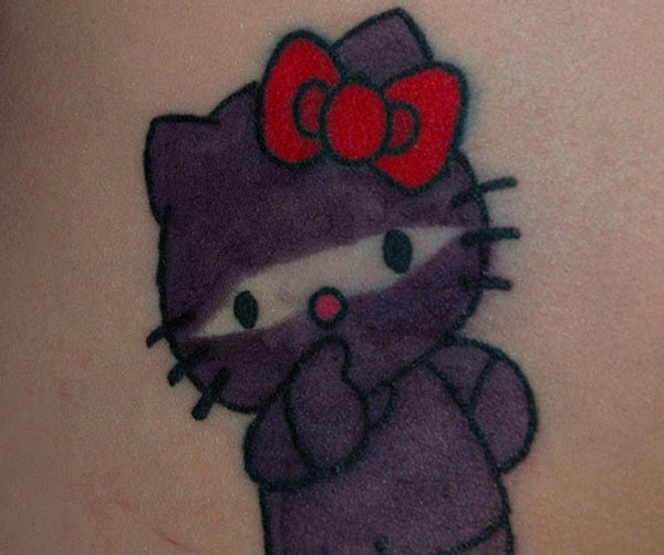 tattoo hello kitty ninja đẹp