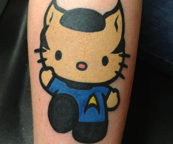 tattoo hello kitty ninja xinh