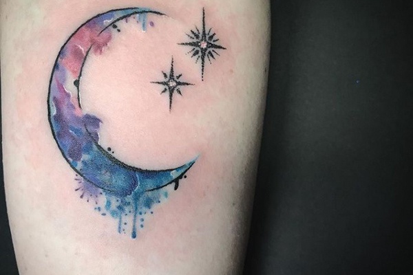 tattoo trăng sao nghệ thuật
