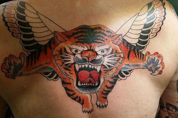 tiger tattoo đôi cánh đẹp
