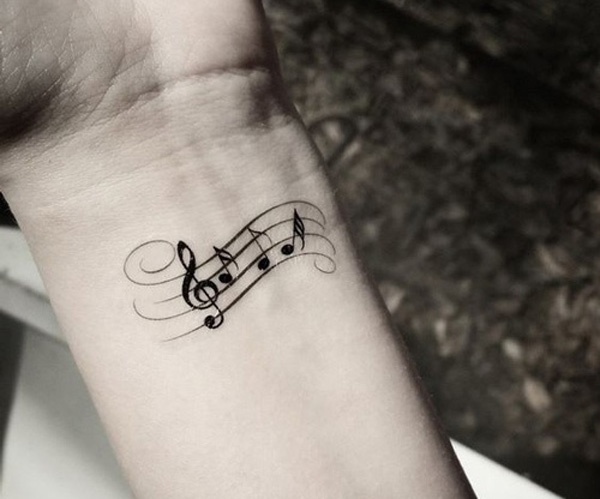 hình tattoo nốt nhạc