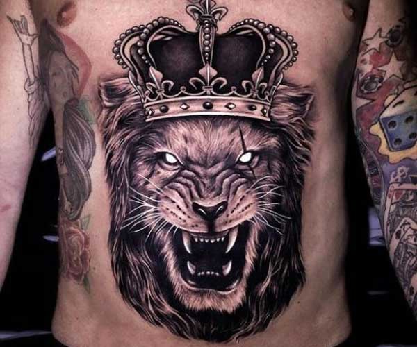 hình tattoo sư tử đội vương miện