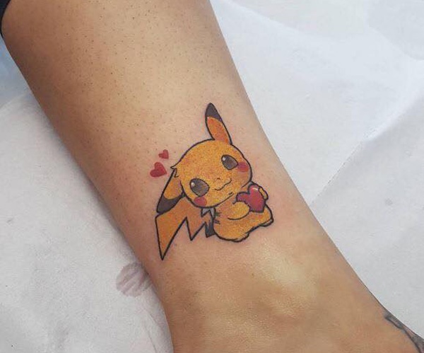 tattoo pikachu mini cute