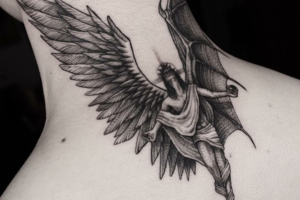 angel tattoo xinh