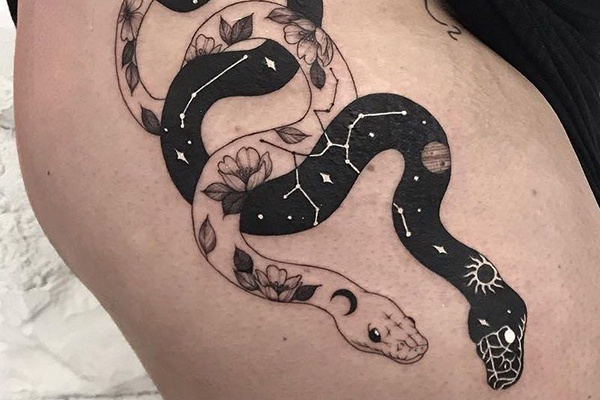 snake tattoo xinh