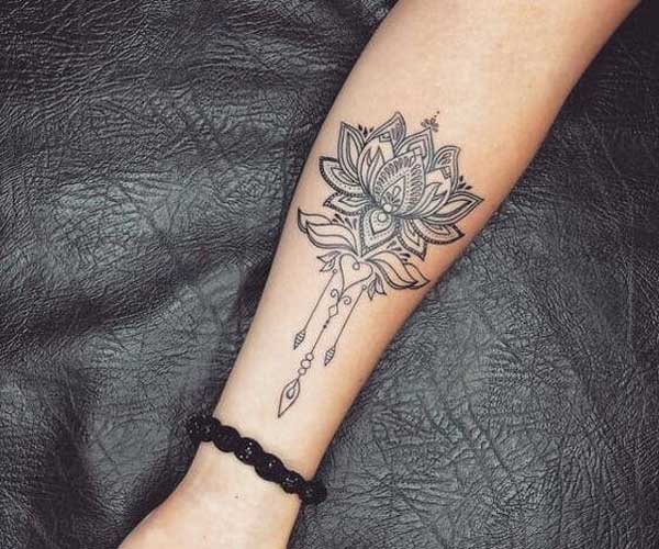 tattoo hoa văn hoa sen đẹp