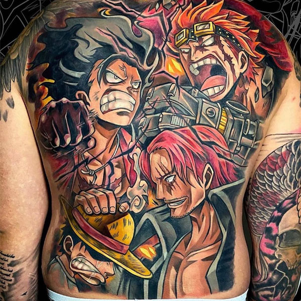 hình ảnh Luffy trên lưng