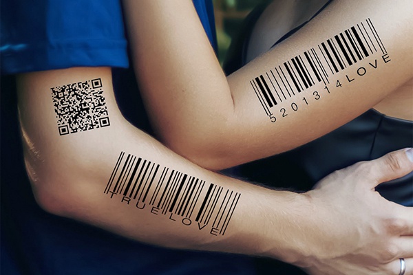 couple barcode tattoo cute