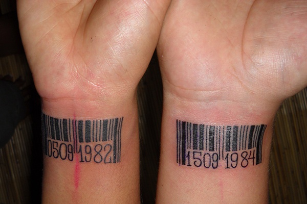 couple barcode tattoo xinh