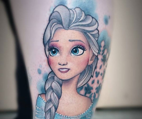 tattoo công chúa Elsa cute