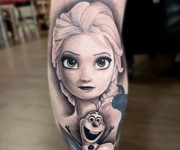 tattoo công chúa Elsa đẹp